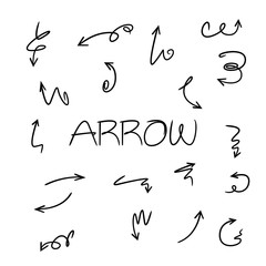 doodle and hand drawn arrows vector illustration