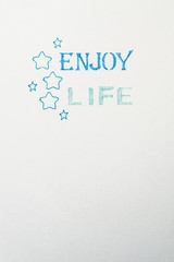 Carte message positif enjoy life et étoiles