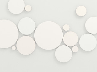Abstract soft circles background. 3D illustration