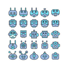 robot head avatar icons