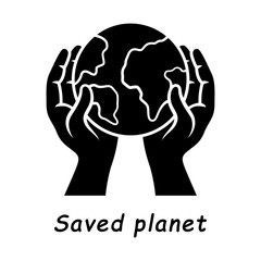 Saved planet glyph icon