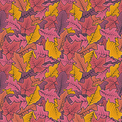 Autumn Maple Leaf Seamless Pattern background