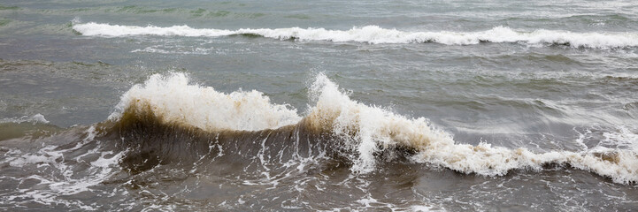 Wellen auf der Ostsee, Mecklenburg-Vorpommern, Deutschland, Europa