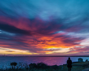 sunset on the beach