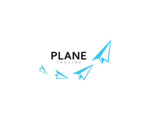 Paper Plane Icon Logo Template vector illustration design 