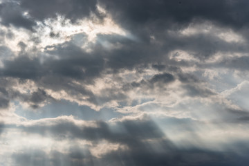 Dark Cloudscape with Rays of Light