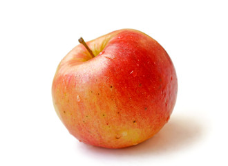Red apple on a white background