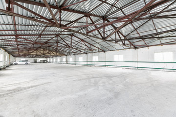 Interior of empty warehouse