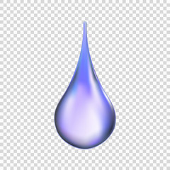 Water drop isolated . Vector illustration