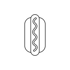 Hot Dog Icon, vector illustration