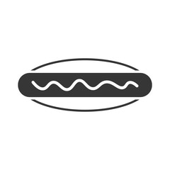 Hot Dog Icon, vector illustration