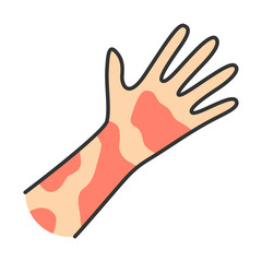 Contact dermatitis, hives color icon