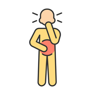 recommend clip art: Nausea color icon