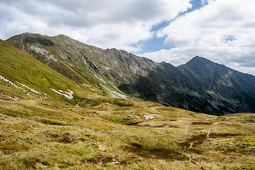 Gaborova dolina valley with peaks above in Zapadne Tatry mountains in Slovakia