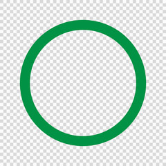 Green circle icon . Vector illustration