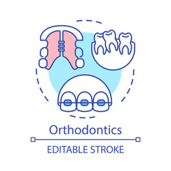 Orthodontics concept icon