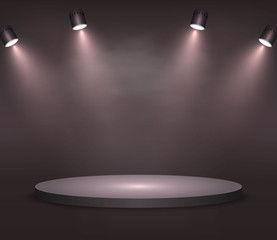 Realistic platform, podium or pedestal