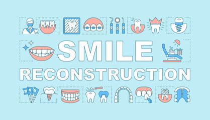 Fototapeta na wymiar Smile reconstruction word concepts banner