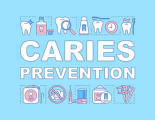 Caries prevention word concepts banner