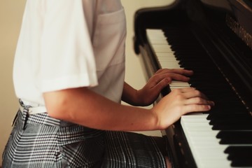 playing the piano