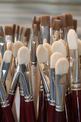 Gruppe von Malpinsel