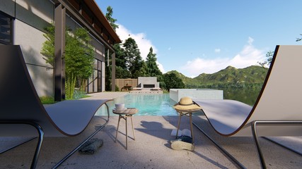 swimming pool in a hotel