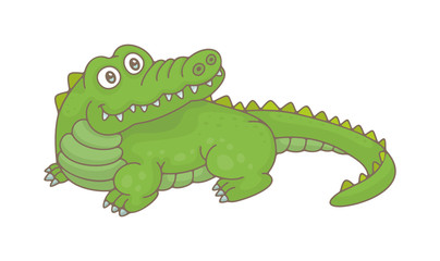 Crocodile. isolated on white background