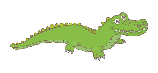 Crocodile. isolated on white background