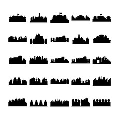 Fototapeta premium city skyline silhouette vector illustration