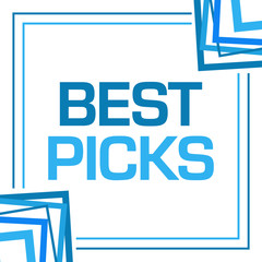 Best Picks Blue Random Borders Square 