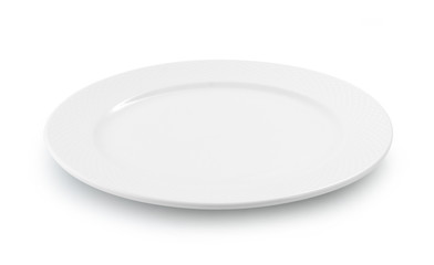 white plate isolated on white background