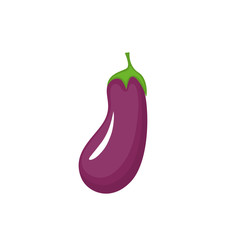 Flat illustration of eggplant vector icon isolated on white background