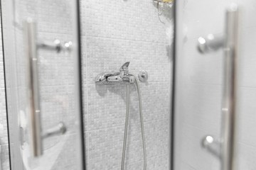 bathroom shower cabin with shower.