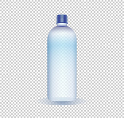 Vector illustration of a pure water bottle on a transparent background