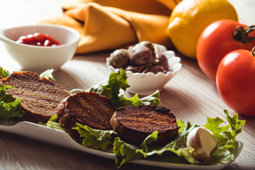 cooked seitan dishes, vegan and vegetarian food