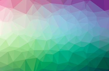 Obraz premium Illustration of abstract Green, Purple horizontal low poly background. Beautiful polygon design pattern.