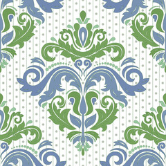 Classic seamless vector pattern. Damask orient colored ornament. Classic vintage background. Orient ornament for fabric, wallpaper and packaging