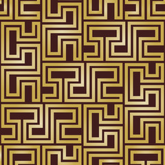 Seamless background for your designs. Modern vector golden ornament. Geometric abstract pattern