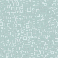 Seamless background for your designs. Modern vector ornament with white squares. Geometric abstract pattern