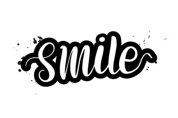 brush lettering smile