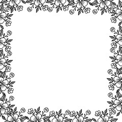 Vector illustration beautiful wreath frame with design art