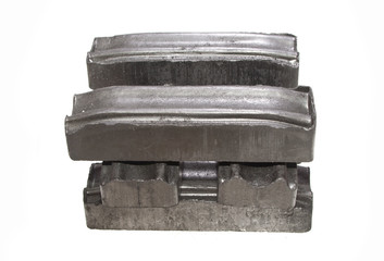 graphite coal isolated on white background