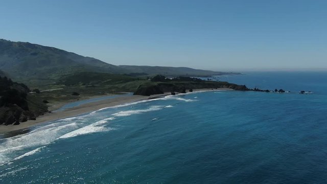 Coastal Cliffs Aerial View