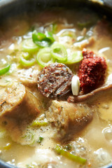 Korean blood sausage hot soup