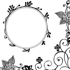 Vector illustration various shape of flower frame with modern style