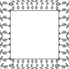 Vector illustration on a white background with various flower frame