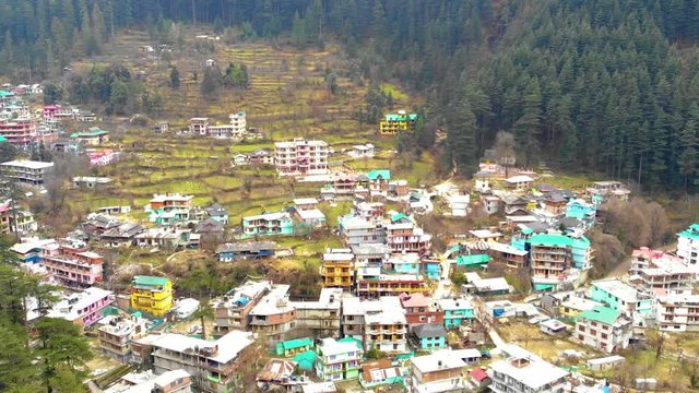 Drone Video kasolTown himachal pradesh . Famous travel spot in north india Famous 