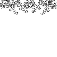 Vector illustration decoration of flower frame for invitation card