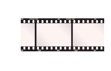 Vector negative film strip. Isolated on white background