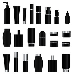 Vector set of cosmetics bottles packaging